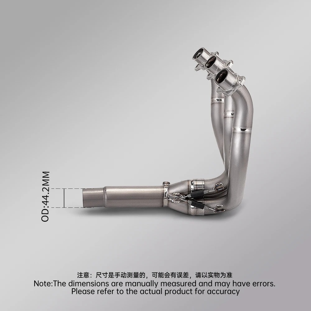 Original Muffler Triple 765 System Titanium Alloy Motorcycle Exhaust Pipe Fitting Front Link New Condition for 2017-2024 Models